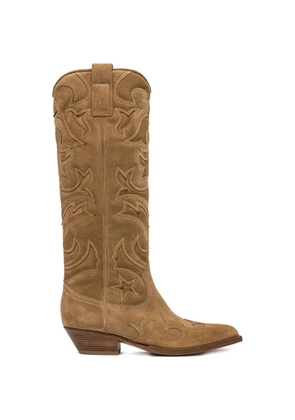Buttero embossed-details cowboy boots - Brown