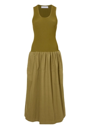 Proenza Schouler White Label scoop neck cotton dress - Green