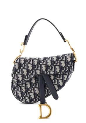 Christian Dior Pre-Owned Saddle Handbag Oblique Canvas Mini shoulder bag - Blue