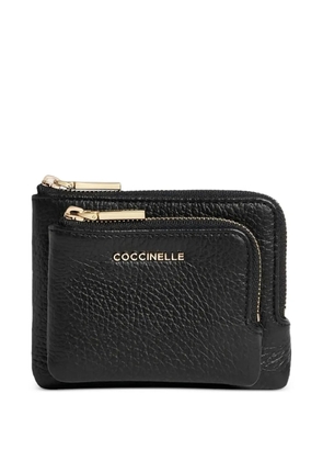 Coccinelle logo-appliqué leather wallet - Black