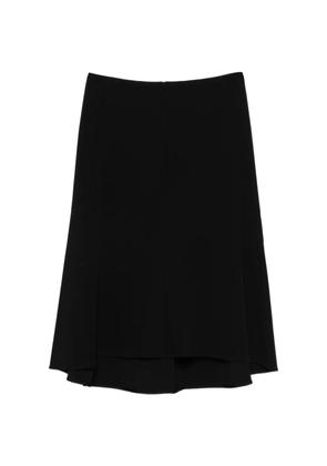 Jil Sander zip-fastening layered midi skirt - Black