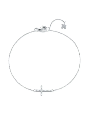 Mateo Silver Diamond Cross Bracelet