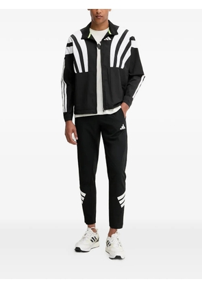 adidas Adizero striped zip-up sport jacket - Black