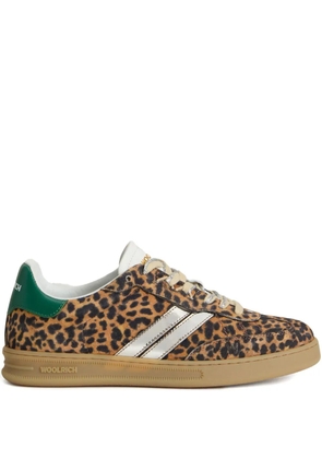 Woolrich leopard-print stripe sneakers - Brown