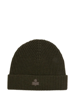 MARANT ribbed logo beanie - Green