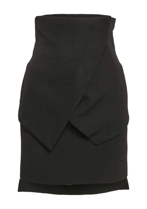 Givenchy Pre-Owned overlap-panels midi skirt - Black