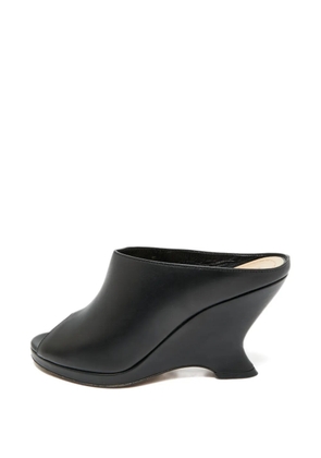 Christian Dior Pre-Owned wedge leather sandals - Black