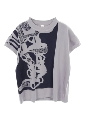 Hermès Pre-Owned 2020s Brides de Gala patterned knit - Purple