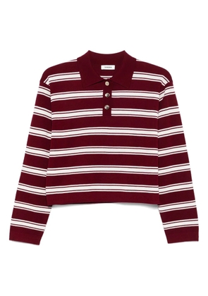 SANDRO striped polo top - Red
