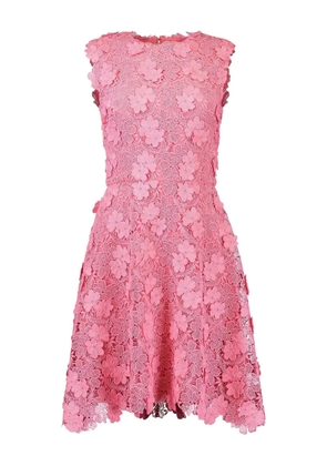 Monique Lhuillier floral-lace dress - Pink