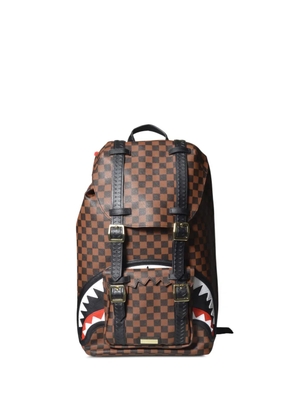 Sprayground checkerboard shark backpack - Brown