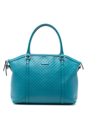 Gucci Pre-Owned 2016-2025 Large Microguccissima Dome satchel - Blue