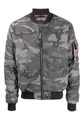 Alpha Industries camouflage-print bomber jacket - BLACK CAMO