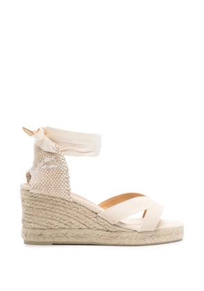 Castañer Bailey lace-up wedge espadrilles - Neutrals