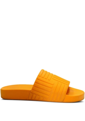 Bottega Veneta Pre-Owned geometric-pattern slides - Orange