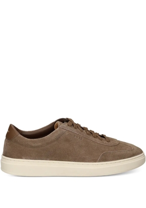 BOSS suede panelled sneakers - Brown