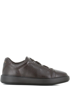 Officine Creative textured leather lace-up sneakers - Brown