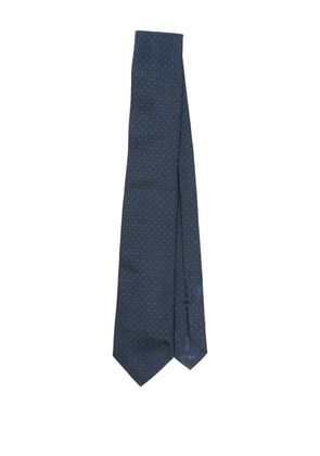 Ferragamo geometric-pattern silk tie - Blue