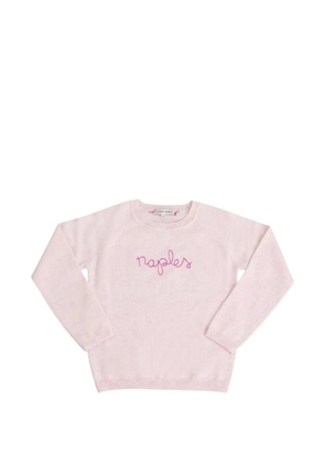 Lingua Franca Naples crewneck marled sweater - Pink