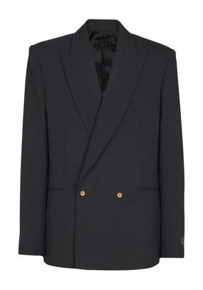 Balmain double-breasted wool blazer - Black