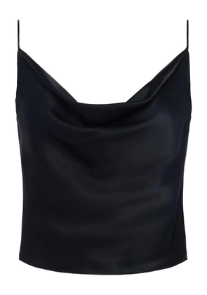 L'Agence Calista cowl-neck satin top - Black