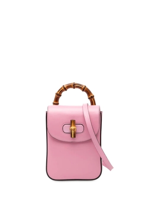 Gucci Pre-Owned 2000-2015 Mini Calfskin Bamboo Top Handle Bag satchel - Pink