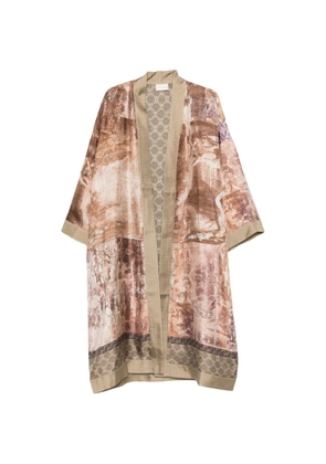 Pierre-Louis Mascia printed kimono - Brown