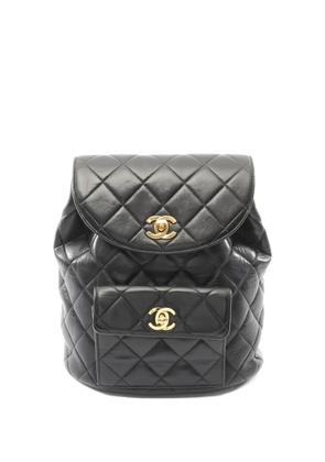 CHANEL Pre-Owned 1994-1996 quilted-design backpack - Black