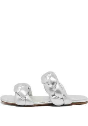 Miu Miu Pre-Owned braided leather sandals - Grey