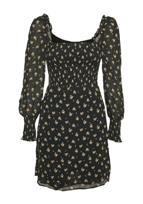 Maje floral smocking dress - Black