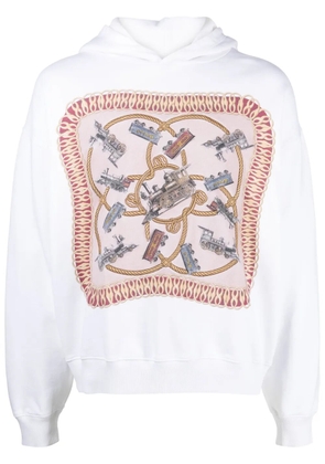 Bally graphic-print organic cotton hoodie - White