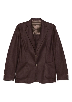 Barba patch-pocket button-front blazer - Brown