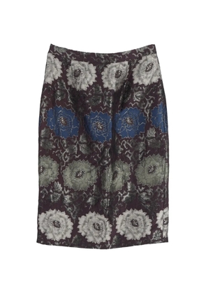 Etro Vintage floral-pattern skirt - Purple