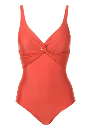 Lygia & Nanny Adriana Liso twist-detail swimsuit - Orange