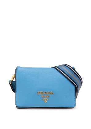 Prada Pre-Owned 2010-2025 Vitello Daino Flap crossbody bag - Blue