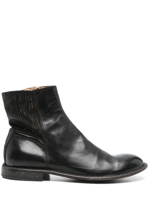 Moma leather ankle boots - Black