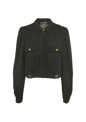 Elisabetta Franchi flap-pocket blouse - Black