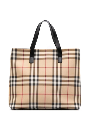 Burberry Pre-Owned 2000-2017 House Check Coated Canvas tote bag - Brown