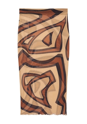 PUCCI Labirinto-print midi skirt - Neutrals