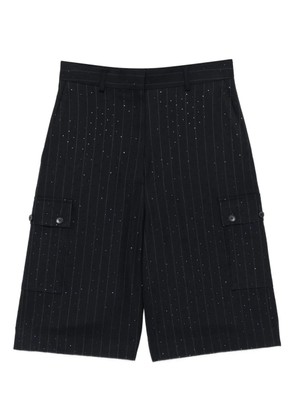SANDRO pinstriped tailored shorts - Blue