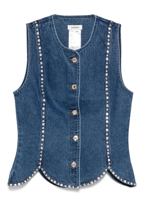 SANDRO rhinestone-embellished gilet - Blue