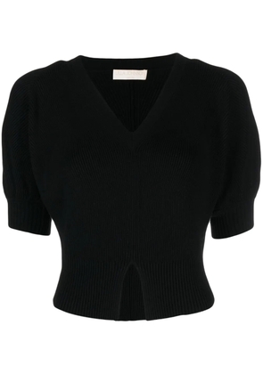 Ulla Johnson Eila ribbed V-neck top - Black