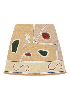 ALEMAIS Velora fringed-hem mini skirt - Neutrals