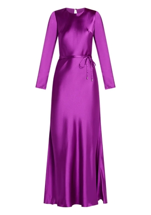 Monique Lhuillier tied-waist maxi dress - Purple