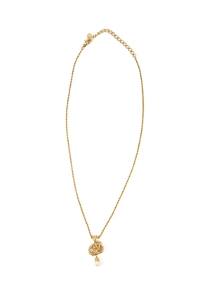 Christian Dior Pre-Owned 1990s CD knot-pendant necklace - Gold