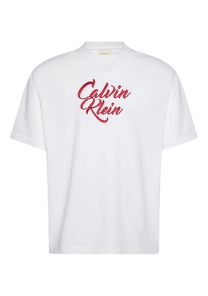 Calvin Klein Jeans embroidered short-sleeved T-shirt - White