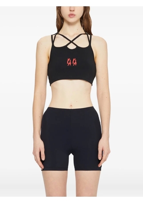 44 LABEL GROUP strappy jersey top - Black