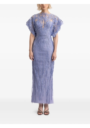 Gemy Maalouf structured half-sleeves dress - Blue