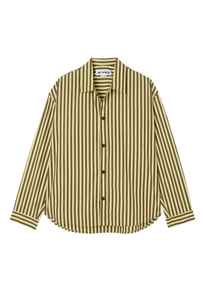 Sunnei striped cotton shirt - Yellow