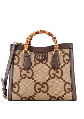 Gucci Pre-Owned Diana NM Bamboo Handle Jumbo GG Canvas Small tote bag - Brown